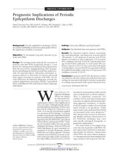 Prognostic Implications of Periodic Epileptiform Discharges