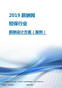 2019年担保行业薪酬设计方案.pdf