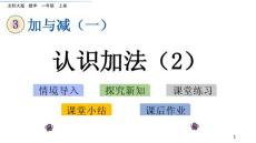 部编北师大版小学一年级上册数学《3.2 认识加法（2）》PPT课件15