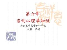 心理咨询师考试—第六章：咨询心理学