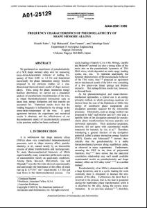 Frequency characteristics of pseudoelasticity of shape memory alloys