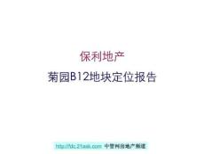 保利地产2006年上海嘉定菊园B12地块定位报告