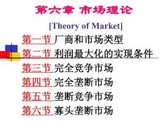 微观经济学课件  第6章 市场理论