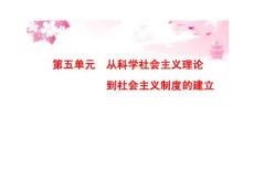 2012高考历史优化探究一轮复习精品课件：必修1 第5单元 从科学社会主义理论到社会主义制度的建立  第1课