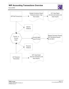 COST WIP Accounting Transactions Overview