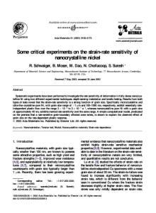 Some critical experiments on the strain-rate sensitivity of nanocrystalline nickel