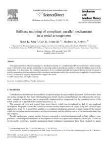 Stiffness-mapping-of-compliant-parallel-mechanisms-in-a-serial-arrangement_2008_Mechanism-and-Machine-Theory