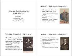 Historical Contributions to Screw Theory_2009