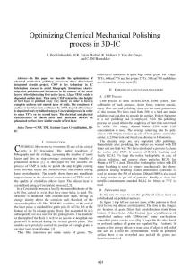 Optimizing Chemical Mechanical Polishing process in 3D-ICderakhshandeh