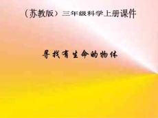 寻找有生命的物体 PPT课件