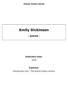 Emily Dickinson 诗选（全）