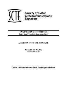 SCTE有线电视测试/测量指导