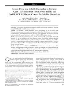 Serum-Urate-as-a-Soluble-Biomarker-in-Chronic-Gout—Evidence-that-Serum-Urate-Fulfills-the-OMERACT-Validation-Criteria-for-Soluble-Biomarkers