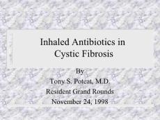 囊性纤维病抗生素的应用（英文PPT）Inhaled Antibiotics in Cystic Fibrosis