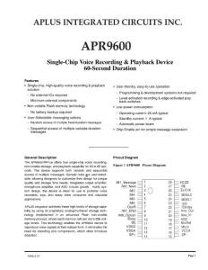 APR9600 60秒单芯片数码语音录放IC