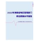 2022年海南省地区管理部门岗位薪酬水平报告