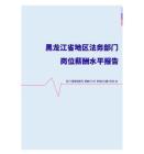 2022年黑龙江省地区法务部门岗位薪酬水平报告