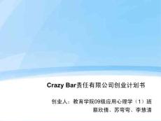 Crazy_Bar责任有限公司创业计划书