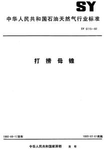 SY 5115-92 打捞母锥