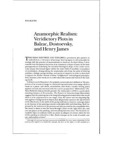 anamorhpic realism-veridictory plots in balzac,dostoevsky,and henry james