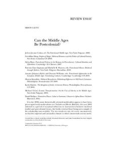 can the middle ages be postcolonial