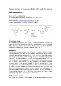 Condensation of aminoalcohols with salicylic acids