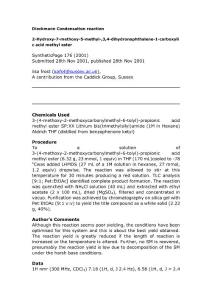 Dieckmann Condensation reaction