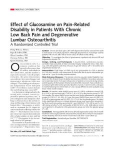 Effect of Glucosamine on