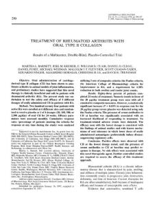 TREATMENT OF RHEUMATOID ARTHRITIS