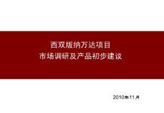 旅游地产万达西双版纳市场调研及产品初步建议分析报告23158124