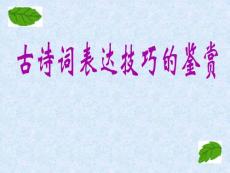 古诗词表达技巧的鉴赏.ppt-新人教[整理]