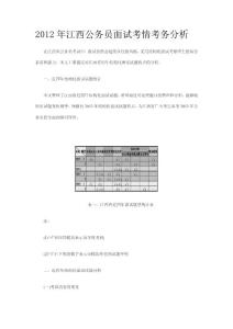 (面试必看)2012年江西公务员面试考情考务分析