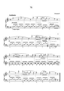 钢琴教程 车尔尼 599 71-80  钢琴谱