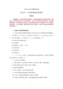 财务情况说明书范文