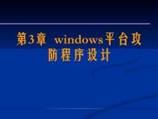计算机网络安全第3章（windows攻防编程）
