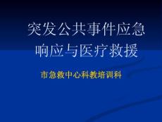 突发公共事件应急响应与医疗救援(65P)