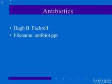 抗生素英文课件精品Antibiotics(70p)