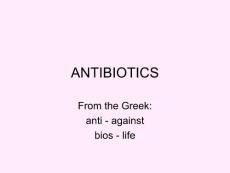 抗生素英文课件精品ANTIBIOTICS(33p)
