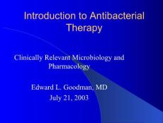 抗生素英文课件精品——Introduction to Antibacterial Therapy