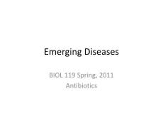 抗生素英文课件精品——Emerging Diseases