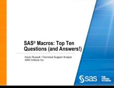 SAS Macro的10大经典问题及答案