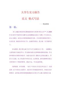 （最新）大学生实习报告 范文集锦