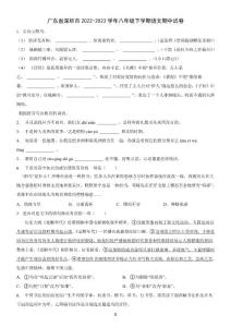 广东省深圳市2022-2023学年八年级下学期语文期中试卷（含答案） (7)