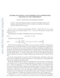 Inverse boundary value problem for linear Schrödinger equation in two dimensions