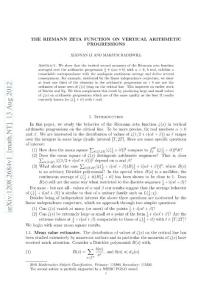 The Riemann-zeta function on vertical arithmetic progressions