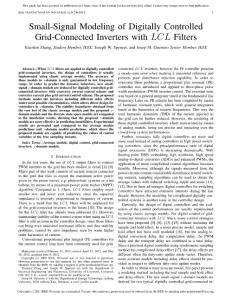 Small-Signal Modeling of Digitally Controlled Grid-Connected Inverters with LCL Filters