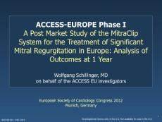 ACCESS EUROPE Presentation Slides--2012ESC心血管专家课件
