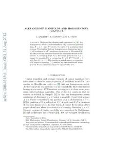 Alexandroff Manifolds and Homogeneous Continua