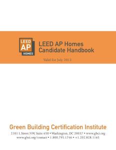 LEED AP 美国绿色建筑认证考试复习材料 Homes Candidate Handbook