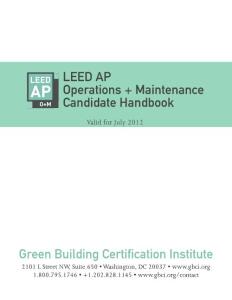 LEED AP 美国绿色建筑认证考试复习材料 O+M Candidate Handbook